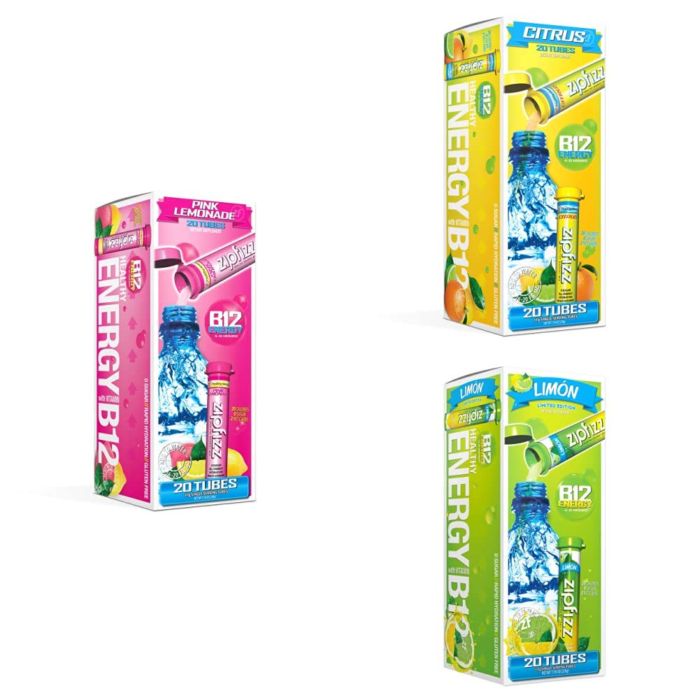 Zipfizz Healthy Energy Drink Mix, Hydration with B12 and Multi Vitamins (Citrus Bundle) 60 Count