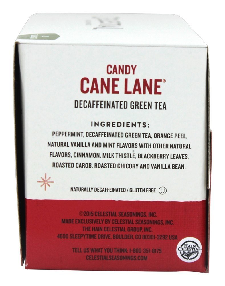 Celestial Seasonings Candy Cane Decaf Green Tea Bags, 20 ct