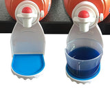 Laundry Detergent Station 2 Pack - Drip Catcher/Cup Holder Fits Most Bottles, No Leaks (3.5" x 3.5" x 5.9", White)