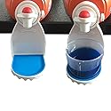 Laundry Detergent Station 2 Pack - Drip Catcher/Cup Holder Fits Most Bottles, No Leaks (3.5" x 3.5" x 5.9", White)