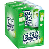 EXTRA Refreshers Spearmint Chewing Gum, 40 Pieces (Pack of 6)