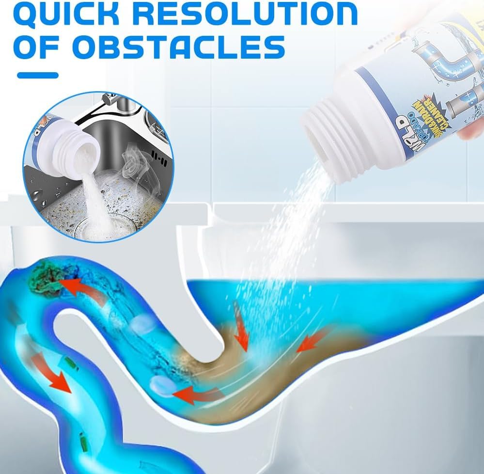 Sink and Drain Cleaner, Wild Tornado Pipe Dredge, Drain Cleaner for Toilet Kitchen, Pipes Cleaning Tool (2)