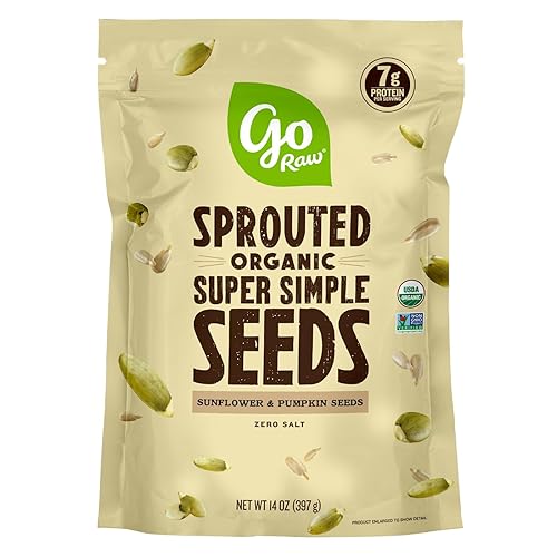 Go Raw , Sprouted Pumpkin and Sunflower Seed Mix| Keto | Vegan | Gluten Free Snacks | Organic | Superfood (Packaging May Vary), 14 oz(Single)