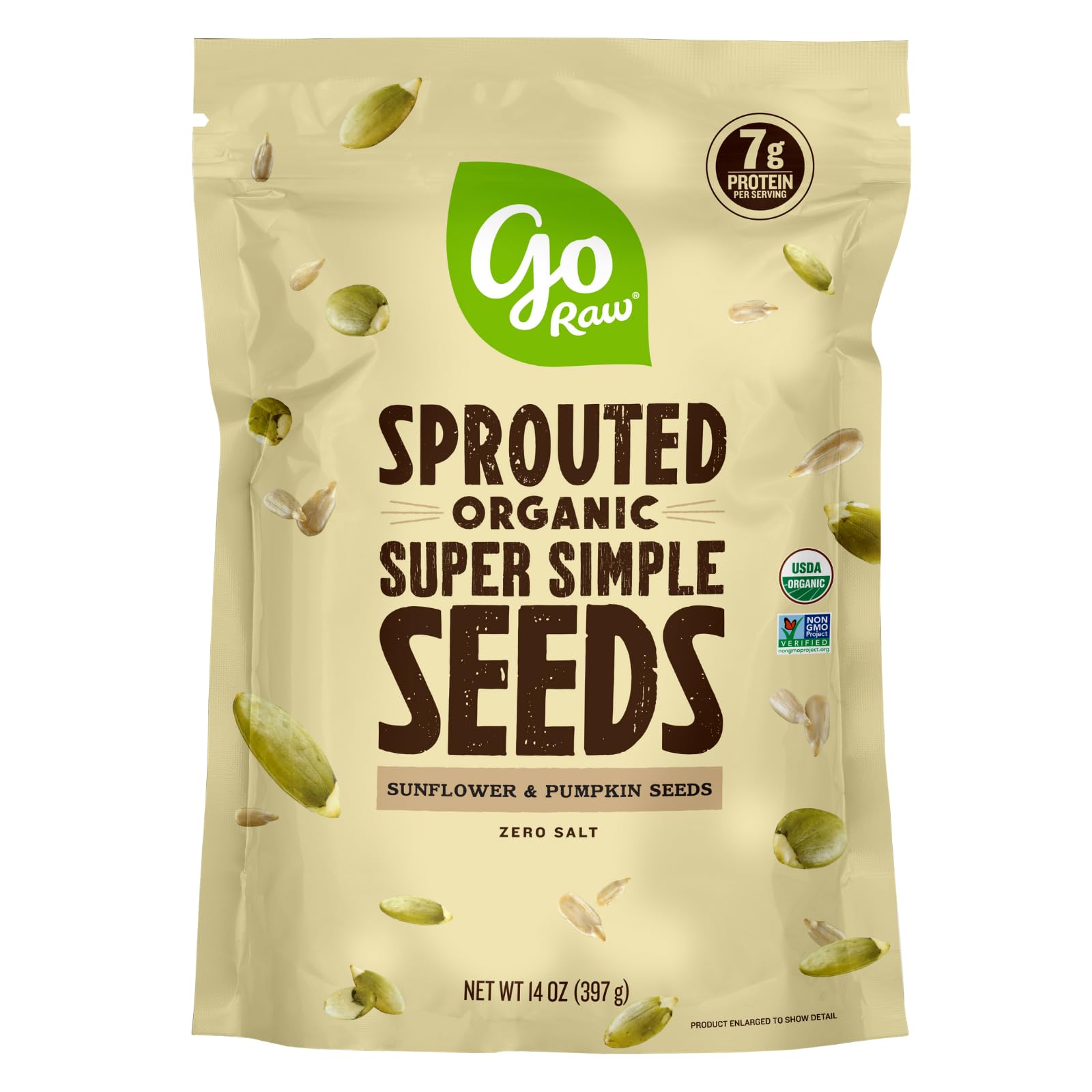 Go Raw , Sprouted Pumpkin and Sunflower Seed Mix| Keto | Vegan | Gluten Free Snacks | Organic | Superfood (Packaging May Vary), 14 oz(Single)