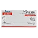 SYSCO HIGH Performance Nitrile Gloves Large Powder Free, Blue, Clear, 100 Count