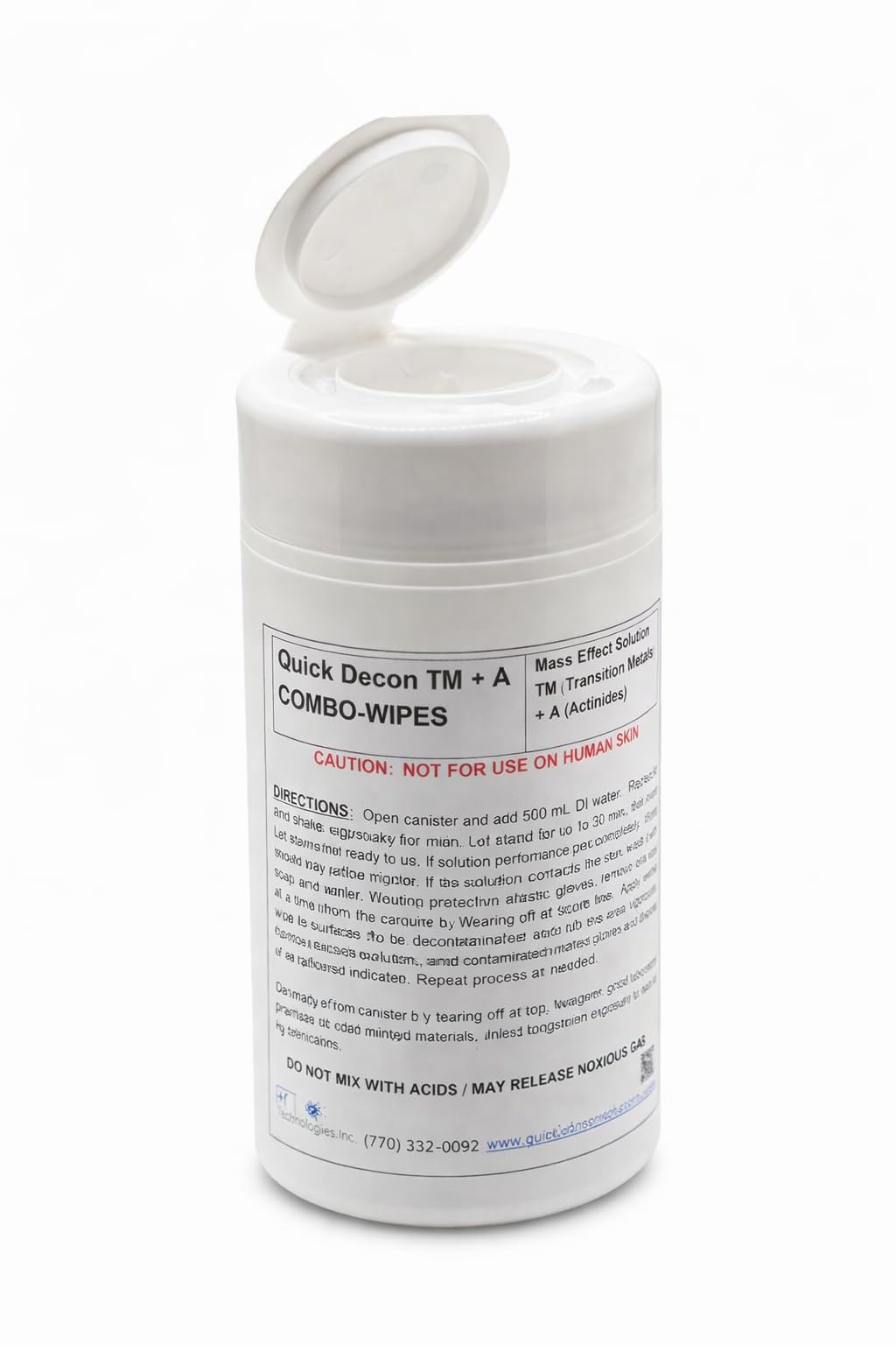 Quick Decon TM + A Combo Wipes