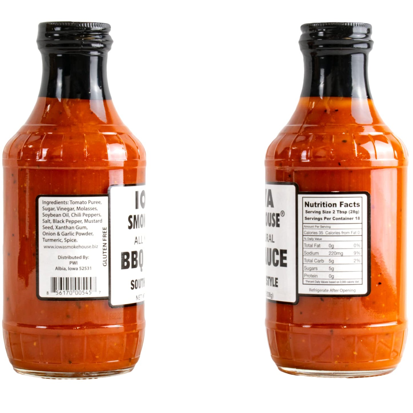 IOWA SMOKEHOUSE BBQ Sauce, 19 oz bottle (Southern Style)