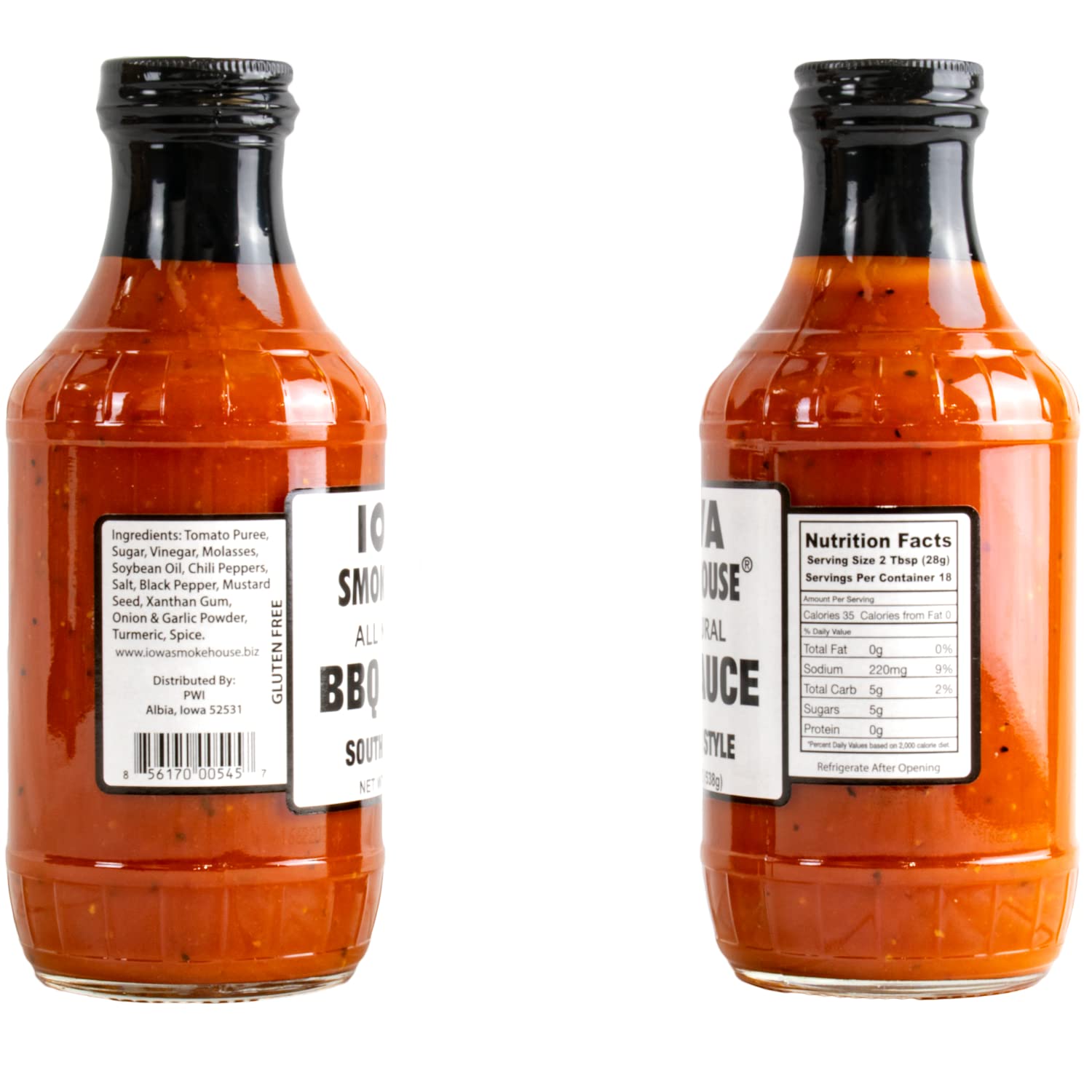 IOWA SMOKEHOUSE BBQ Sauce, 19 oz bottle (Southern Style)