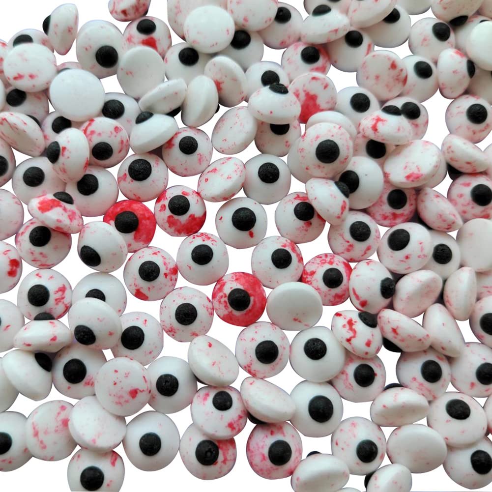 1 Bottle Candy Eyeballs Bloody Red Eyes Cake Cupcake Toppers Cookie Decorations Edible Dessert Sprinkles for Halloween Christmas Cake Cupcakes