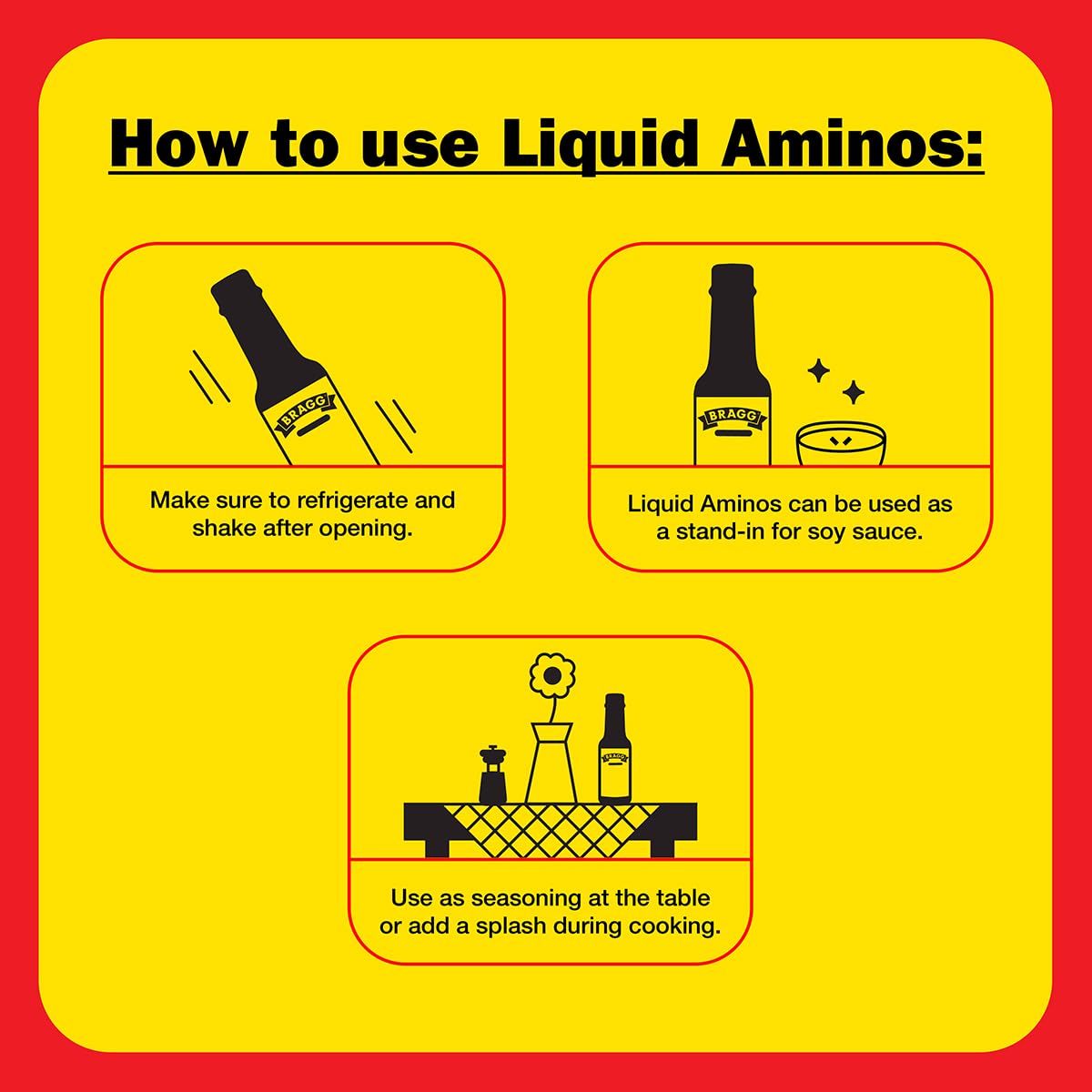 Bragg Liquid Aminos All-Purpose Seasoning - 16 fl oz - Gluten-Free Soy Sauce Alternative - Perfect for Stir-Fries and Cooking at Home