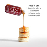 Bees Knees Spicy Hot Honey Bulk Bottle - Made in USA Wildflower Honey Infused with Habanero for Cooking, Glazing & Foodservice Use - Spicy Sweet Kick