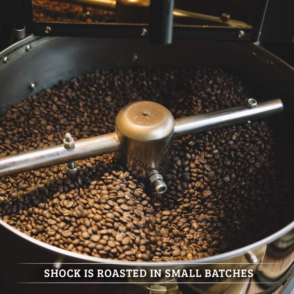 Shock Coffee Ground Stay Fresher Packs. The Strongest Caffeinated All Natural Coffee, Up to 50% more Caffeine than Regular Coffee, 6.6 pounds