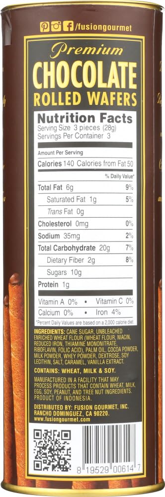 Dolcetto Chocolate Rolled Wafers 3 Oz. (Pack of 12)