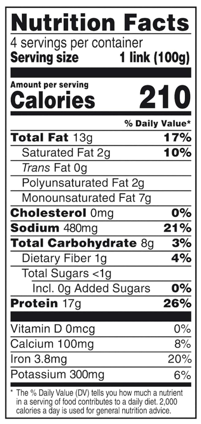 Beyond Meat Sausage Plant-Based Dinner Links, Hot Italian 14 Oz