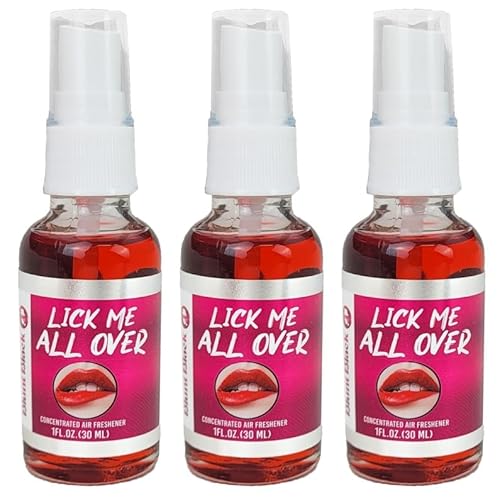 Blunt Black Concentrated Air Freshener Spray 1 oz. Glass Bottle - Lick Me All Over Scent 3-Pack