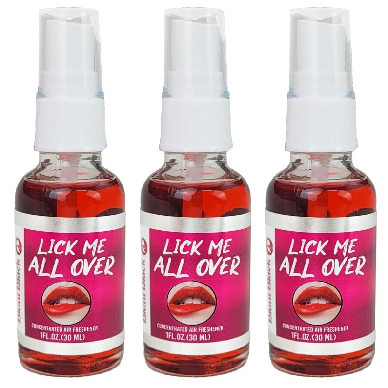 Blunt Black Concentrated Air Freshener Spray 1 oz. Glass Bottle - Lick Me All Over Scent 3-Pack