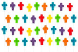 Mini Cross Shaped SFun Express Cross Shaped Lollipops Scripture Candy - 144 Individually Wrapped Religious Suckers for Easter, Church Events & Sunday