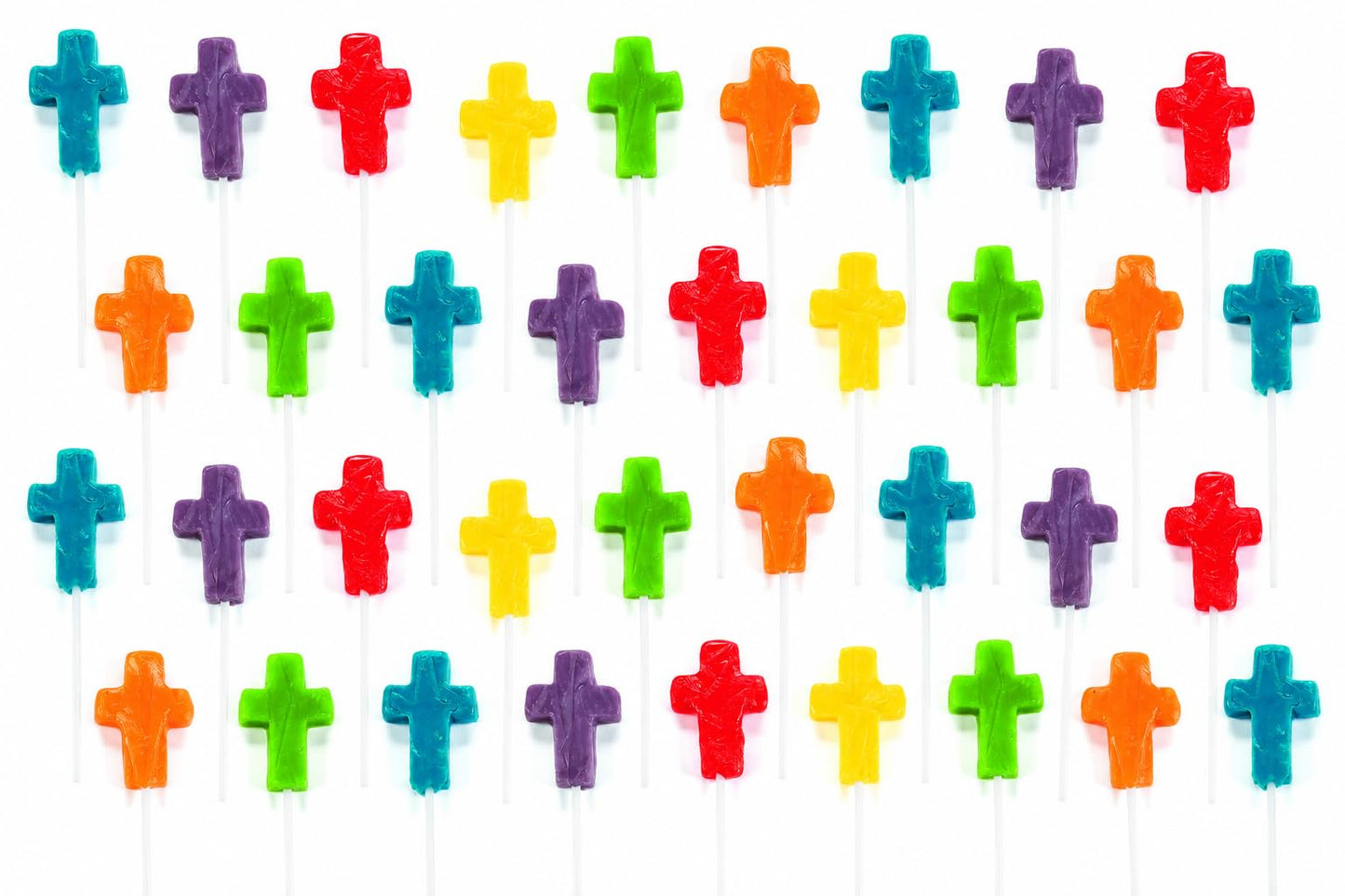 Mini Cross Shaped SFun Express Cross Shaped Lollipops Scripture Candy - 144 Individually Wrapped Religious Suckers for Easter, Church Events & Sunday