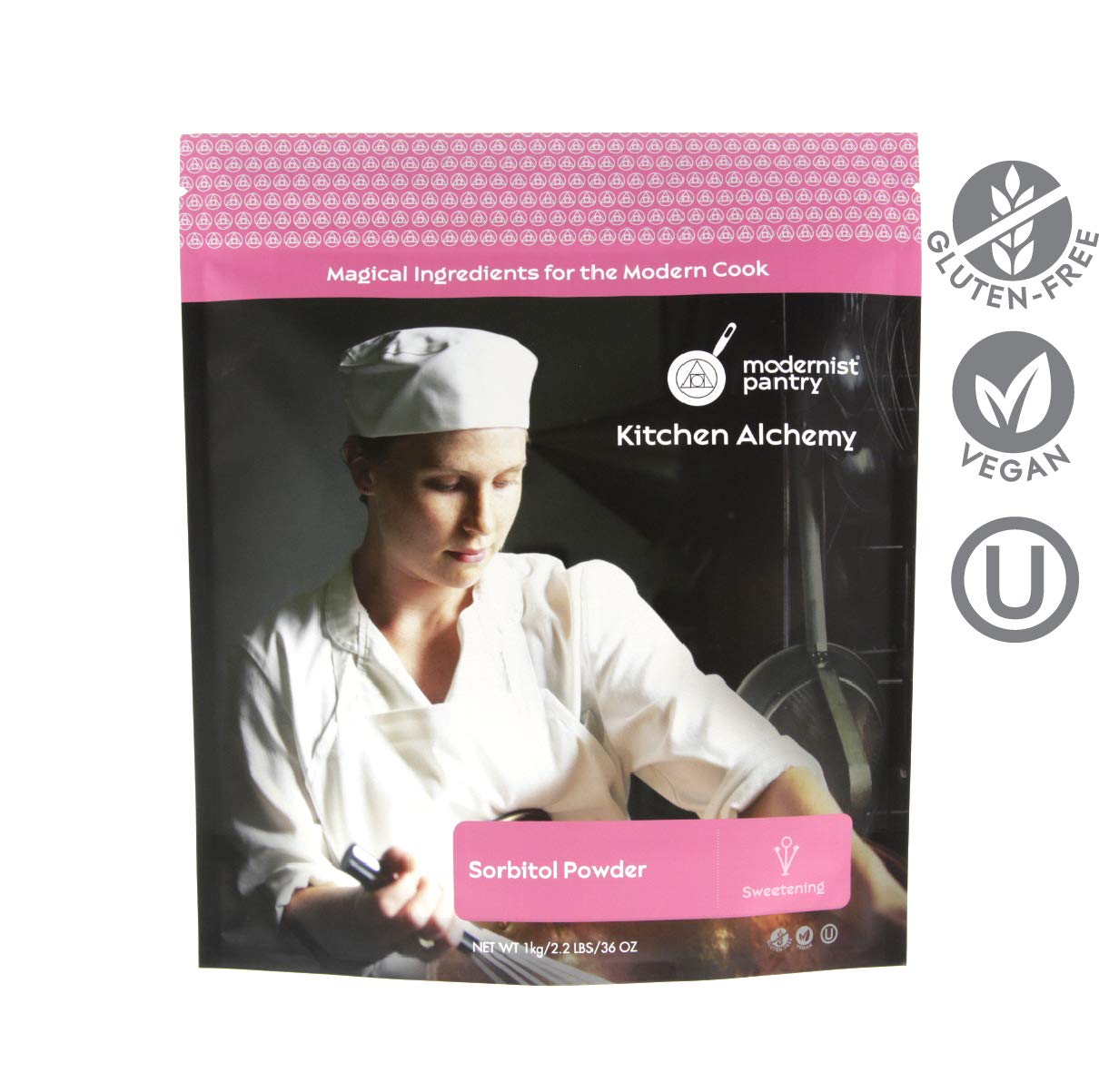 Pure Sorbitol Powder Vegan Gluten-Free OU Kosher Certified - 1kg/2.2lbs/36oz
