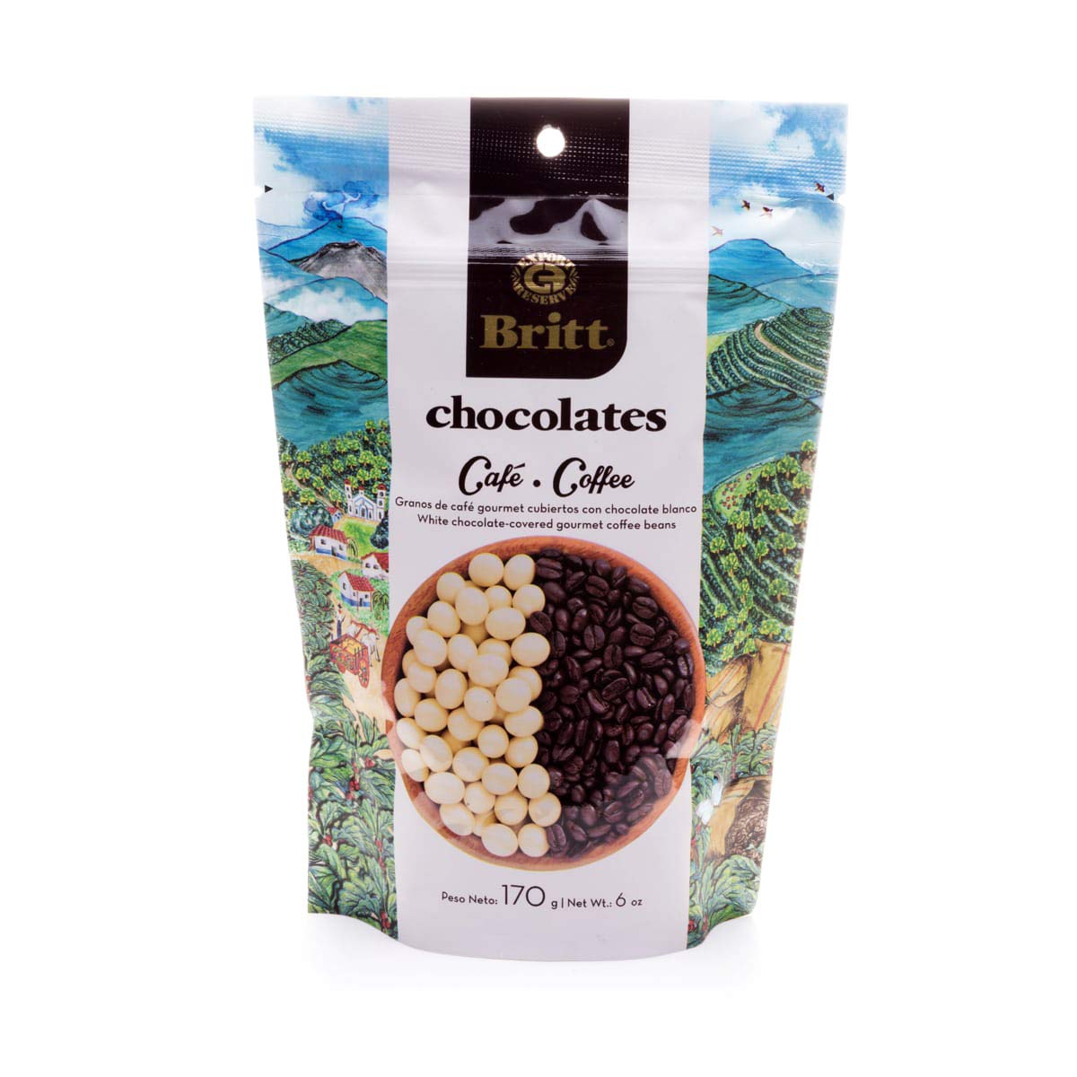 Cafe Britt® Chocolates - Gourmet Chocolate-covered Arabica Coffee Beans (Dark, Milk and White Chocolate) (3 Pack) (6 oz), Gluten Free, No Artificial
