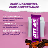Atlas Protein Bar, 20g Protein, 1g Sugar, Clean Ingredients, Gluten Free Whey Variety, 36 Count