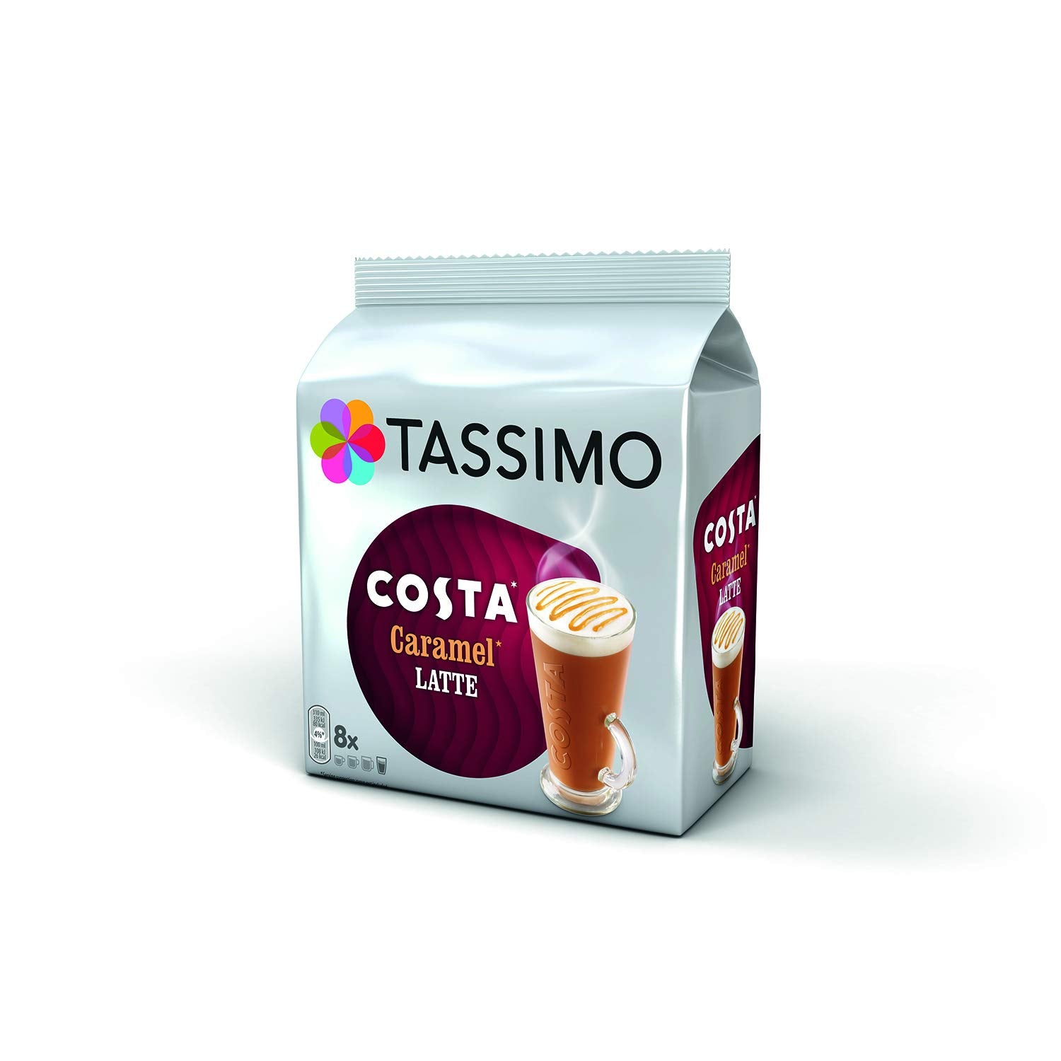 Tassimo 4 Latte Variety Bundle Costa Latte Original + Caramel, Carte Noire Latte Macchiato + Caramel