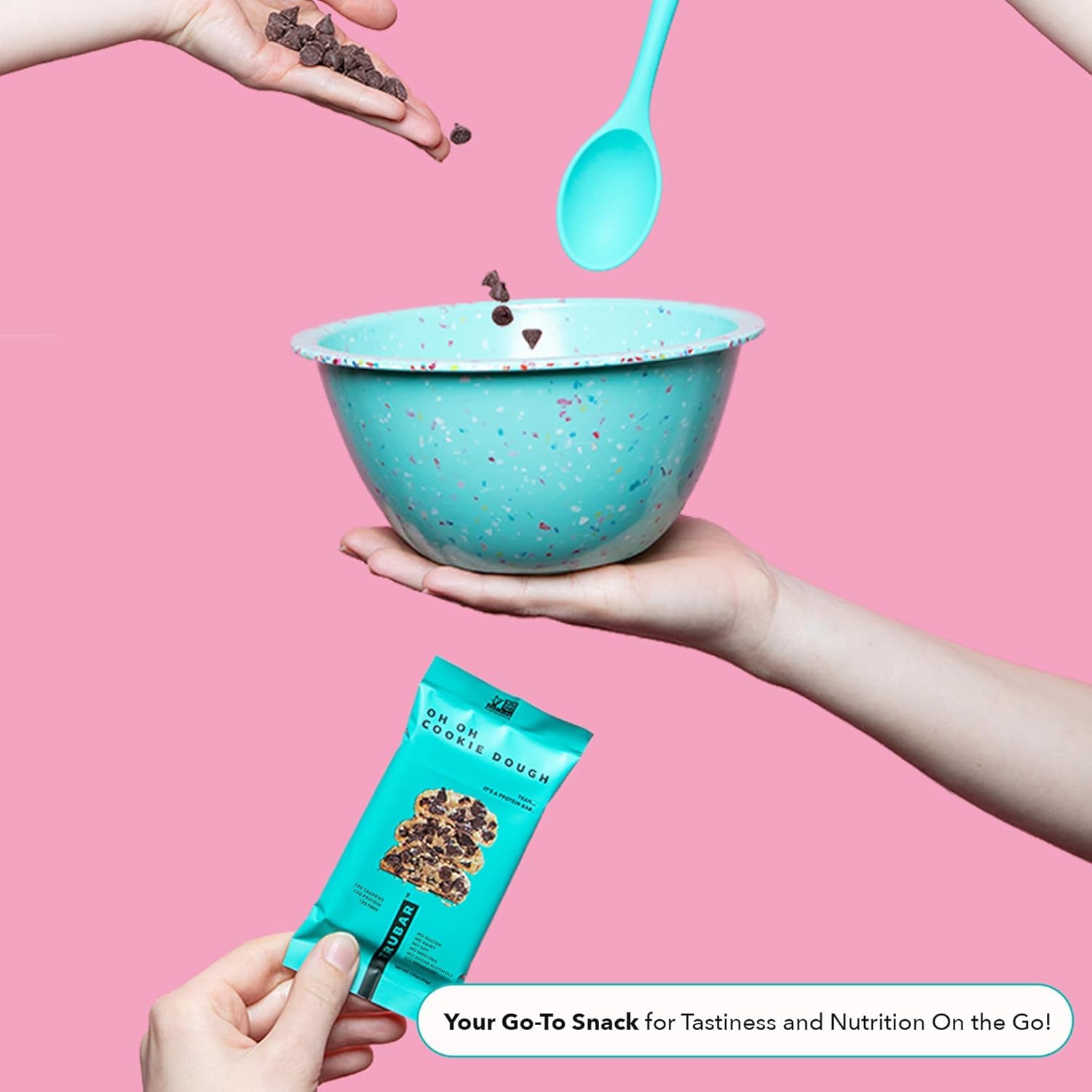 TRUBAR Vegan Protein Bar, Oh Oh Cookie Dough, Gluten Free, Plant Based, High Fiber, Dairy Free, Low Fat, Non GMO, No Sugar Alcohols, 12G Lean Protein
