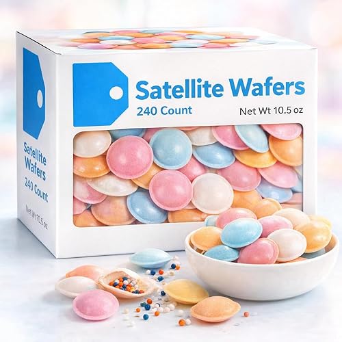 Satellite Wafers Candy - 240 Count Flying Saucer Candy, Classic Nostalgic Treat