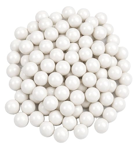 White Gumballs - 2 lbs of 1" Tutti Frutti Gumballs in Resealable Bag to Ensure Freshness. Perfect for Color Themed Parties or Candy Buffets
