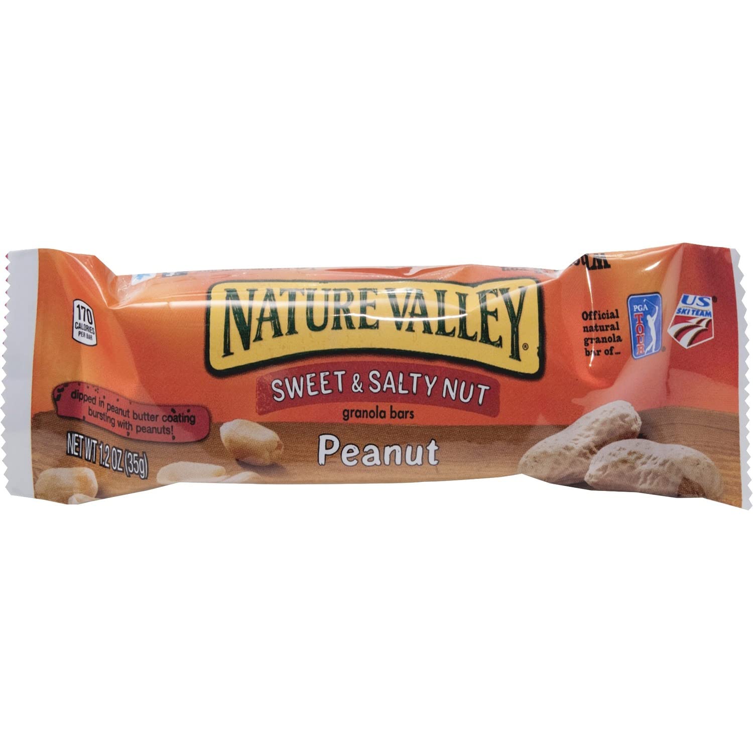 Nature Valley SN42067 Nut Granola Bars, Sweet/Salty, 1.2oz, 16/BX, Peanut
