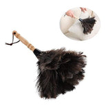 Roexboz Feather Duster Washable Soft Duster Antistatic Animal Feather Brush Natural Ostrich Feathers with Long Wooden Handle Feather Duster for House