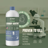 BugOut! Laundry Additive - Natural Detergent Booster for Bed Bug, Mite, Flea, Tick & Carpet Beetle Treatment | Plant-Based Killer, Made