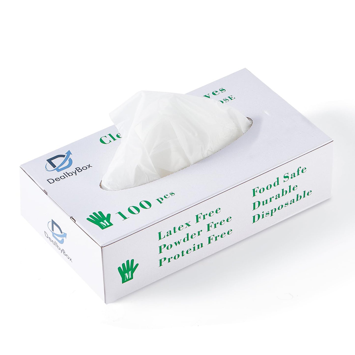 DealbyBox Medium Clear Vinyl Gloves (1000 Count) | Latex-Free & Powder-Free Disposable Gloves | Food Safe PVC Gloves for Cooking, Cleaning & Food