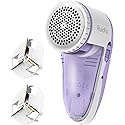 Ruidla Fabric Shaver Lint Shaver Defuzzer, Electric Lint Remover, Rechargeable Sweater Shaver with Replaceable Stainless Steel 3-Leaf Blades, Dual