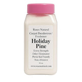 Roses Natural Carpet Deodorizer Powder - Holiday Pine, Long-Lasting Odor Eliminator, Plant-Based, Pet Friendly, 16 oz, Made in the USA