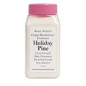 Roses Natural Carpet Deodorizer Powder - Holiday Pine, Long-Lasting Odor Eliminator, Plant-Based, Pet Friendly, 16 oz, Made in the USA