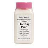Roses Natural Carpet Deodorizer Powder - Holiday Pine, Long-Lasting Odor Eliminator, Plant-Based, Pet Friendly, 16 oz, Made in the USA