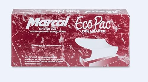 Marcal Co.-6109 Deli Wrap Interfolded Wax Paper/Dry Waxed Food Liner Master Size 12" x 10¾", 500 Sheets