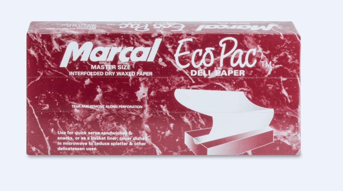 Marcal Co.-6109 Deli Wrap Interfolded Wax Paper/Dry Waxed Food Liner Master Size 12" x 10¾", 500 Sheets