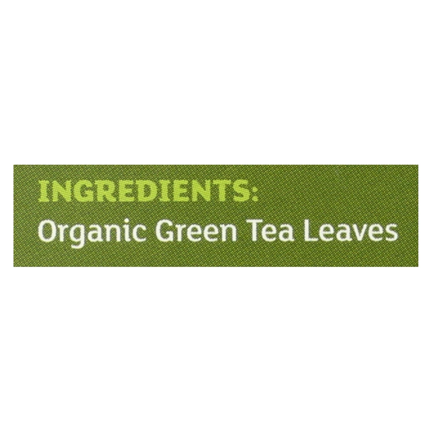 Equal Exchange Organic Green Tea - 20 bags per pack -- 6 packs per case.