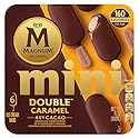 Magnum Mini Ice Cream Bars 6 Count Double Caramel for an Indulgent Ice Cream Made with Premium Milk Chocolate, 44% Cacao 11.1 oz
