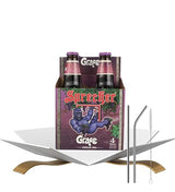 Grape Soda 64floz Bundle with Straws - Refreshing Fruity Beverage for Parties, Picnics, and Everyday Enjoyment - Gift Set (2 Items)