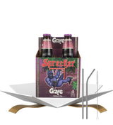 Grape Soda 64floz Bundle with Straws - Refreshing Fruity Beverage for Parties, Picnics, and Everyday Enjoyment - Gift Set (2 Items)