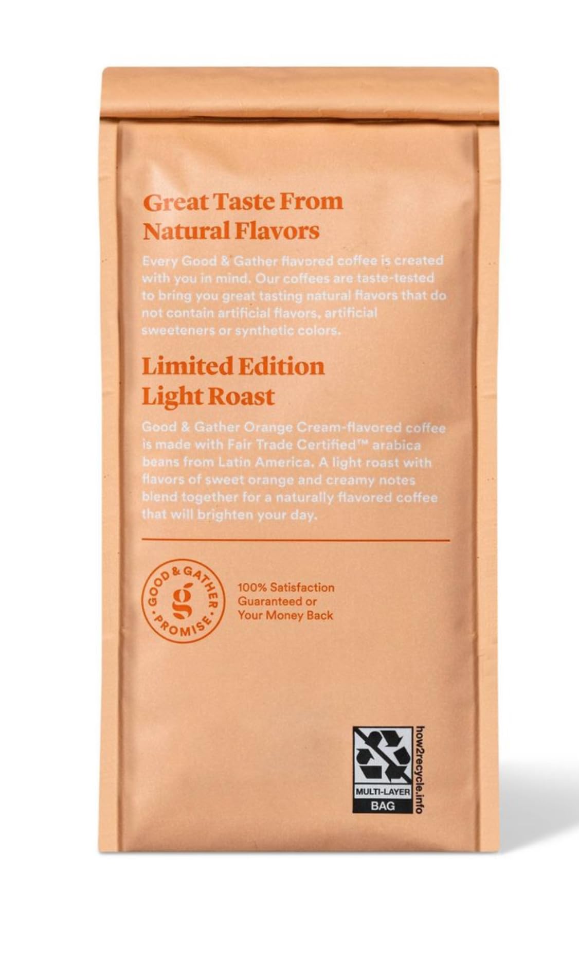 Naturally Flavored Orange Cream with Other Natural Flavors Light Roast Ground Coffee 12oz Good & Gather