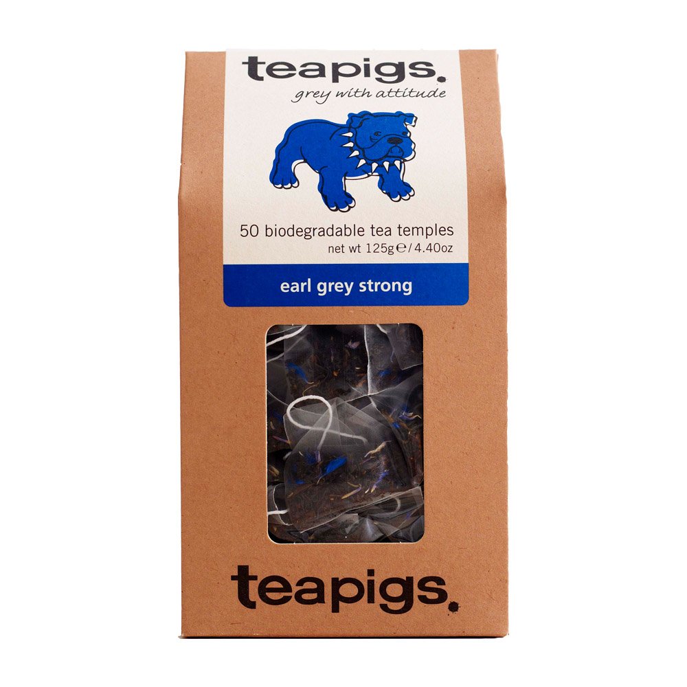 Teapigs Earl Grey Strong Tea Made With Whole Tea Leaves, Natural Ingredients, Non-GMO, Bold Bergamot Flavor – 50 Count (1 Pack of 50 Teabags)