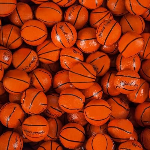 Foiled Solid Milk Chocolate Basketballs - Premium Chocolate Sports Balls - 2 Lb Bag - Approx 166 Pcs