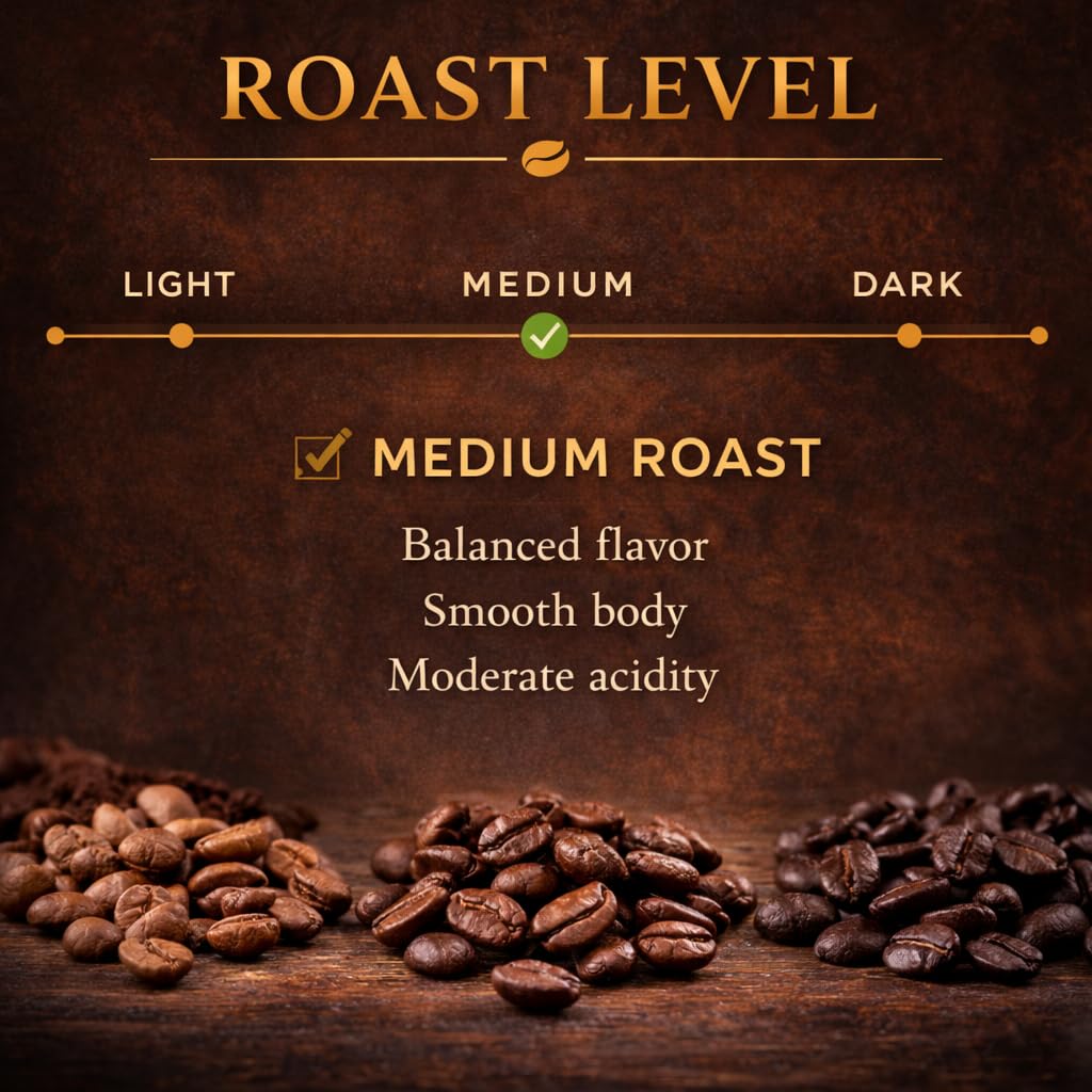 FLORIANUS Peruvian Coffee - Medium Roast Espresso Grind - 100% Arabica - 17.64 oz (500g) - Fine Ground for Espresso Machines