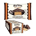 Rip Van Nutty Crunch Dark Chocolate Peanut Butter Wafer - Crispy Wafer Snack, Low Sugar, 120 Calories, Individually Wrapped - 16 Count
