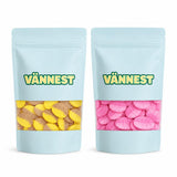 BUBS Swedish Candy 2-Pack - Strawberry Pomegranate & Banana Toffee Sweet Ovals - 2 Bags, Each 1/2 LB (1 LB Total) - Vegan, Gelatin-Free Swedish Mix By
