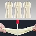 BOOMJOY Nitrile Cleaning Gloves, Heavy Duty Dishwashing Gloves, Reusable Medium Gloves for Kitchen, Bathroom, Gardening, Working, Pet Care - White, 3